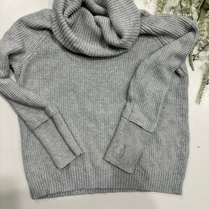 Market & Spruce Heather Gray Cowl Neck Sweater